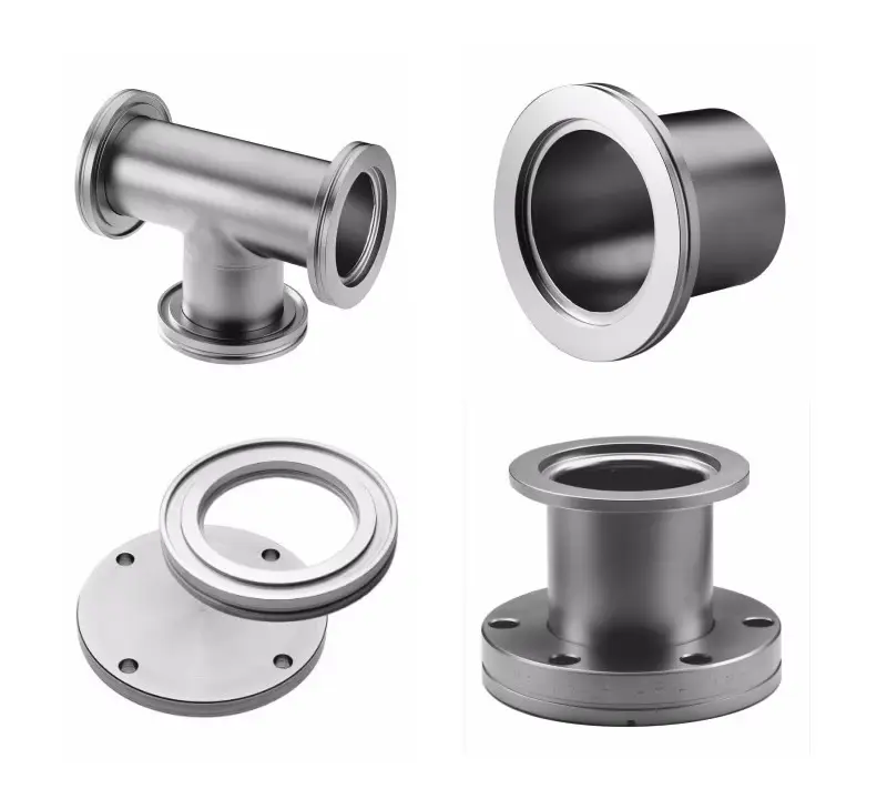 vacuum component tees nipples conflat adapters flanges