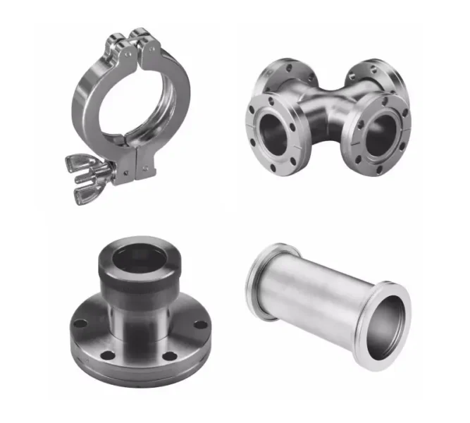 vacuum components clamps nipples conflat compression port crosses